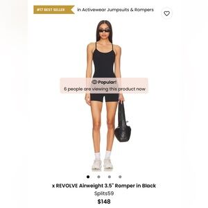 Splits59 x REVOLVE Airweight 3.5” Romper – Size Medium
